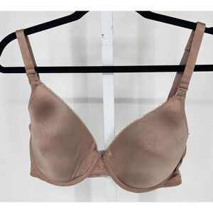 Gratin Womens Sz 36D Classic Lightly Padded T Shirt Bra Beige